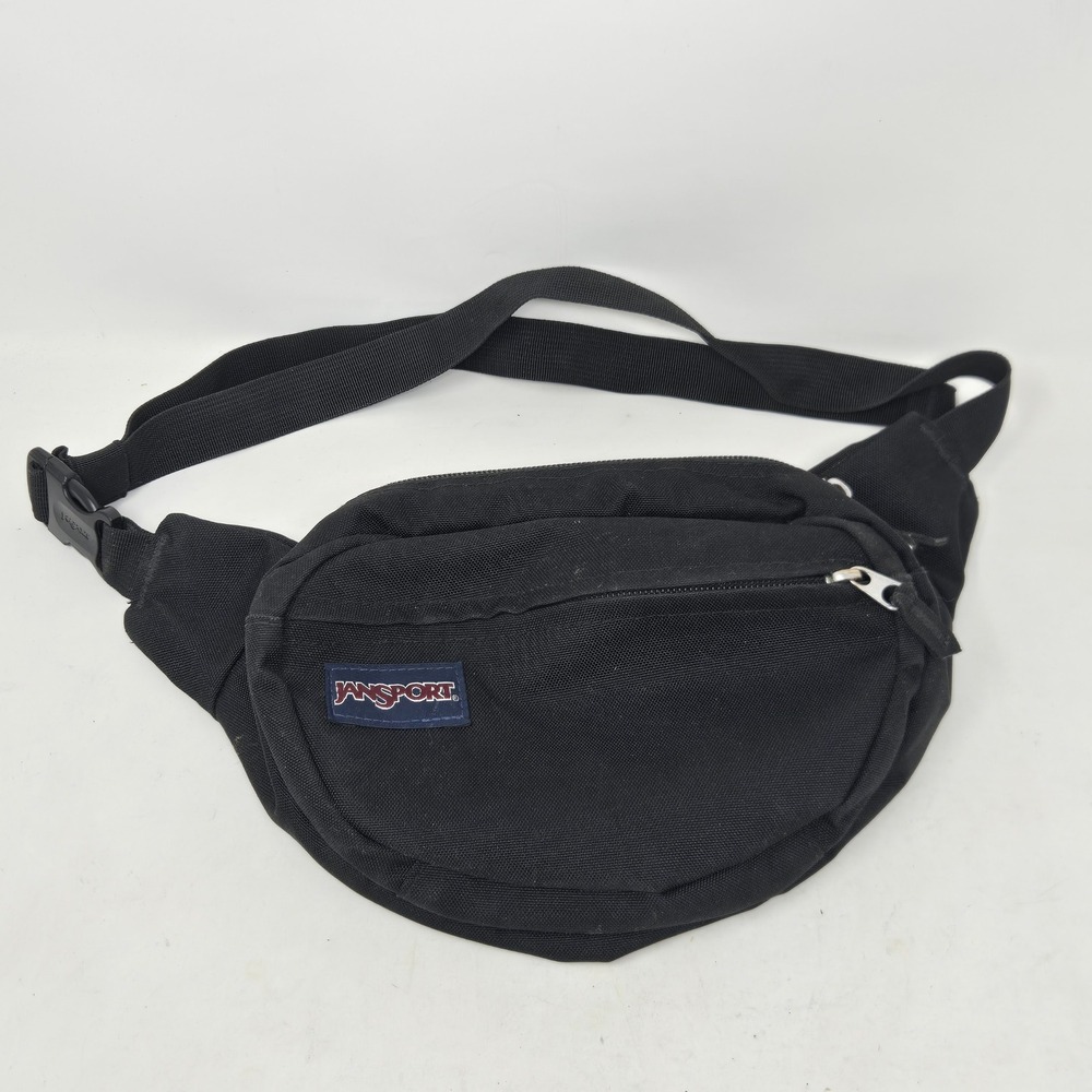 JanSport Fifth Avenue Fanny Pack Black Waist Bag JS00TAN1 Canvas Hip Pack